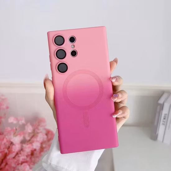 グラデーションカラーレンズ保護磁気携帯電話ケース Samsung iPhone 14 PRO Max 用
