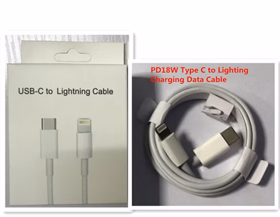 Pd 18W ライトニング充電器充電データケーブル + iPhone 12 13 Mini PRO Max 5g 用梱包箱